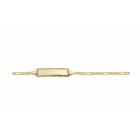 8 karaat kinder graveer armbandje met bewerkt plaatje 12 tot 14 cm