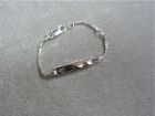 Plaat armbandje baby zilver, venetiaan met hartje