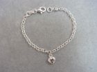 Zilveren Bedelarmbandje met 1 hartje 