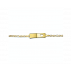 Figaro 13-15 cm gouden kinder graveer armband hartje