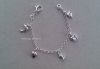 Bedelarmband zilver met 5 bedels