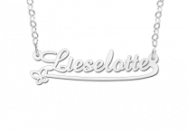 Zilveren naamketting voor kinderen model Lieselotte
