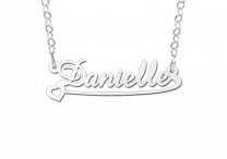 Zilveren naamketting voor kinderen model Danielle