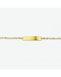 Gouden baby kinder graveer armbandje 11 tot 13 cm