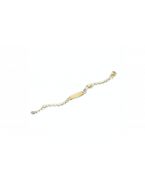 Gouden kinder baby naamplaat armbandje 11 tot 13 cm