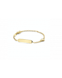 Gouden baby graveer armbandje met hartje