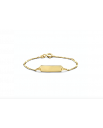 Gouden kinder naamplaat armbandje apart schakeltje 11 tot 13 cm