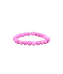 Roze glaskralen armband