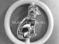 Bijtring Hond verzilverde rammelaar