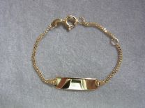 Baby naam armbandje gourmet schakel 9 tot 11 cm.