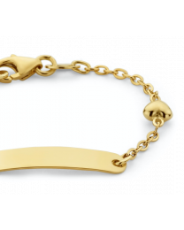 9 krt kinder naamplaat armband