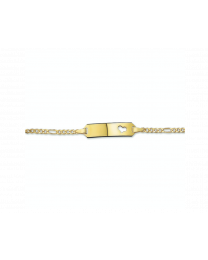 Figaro 13-15 cm gouden kinder graveer armband hartje